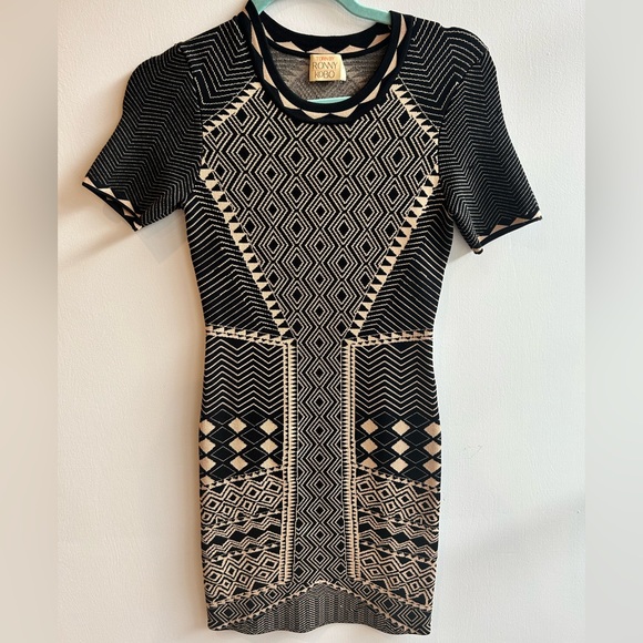 Torn By Ronny Kobo Collection Black and Tan Mini Dress - Picture 3 of 6